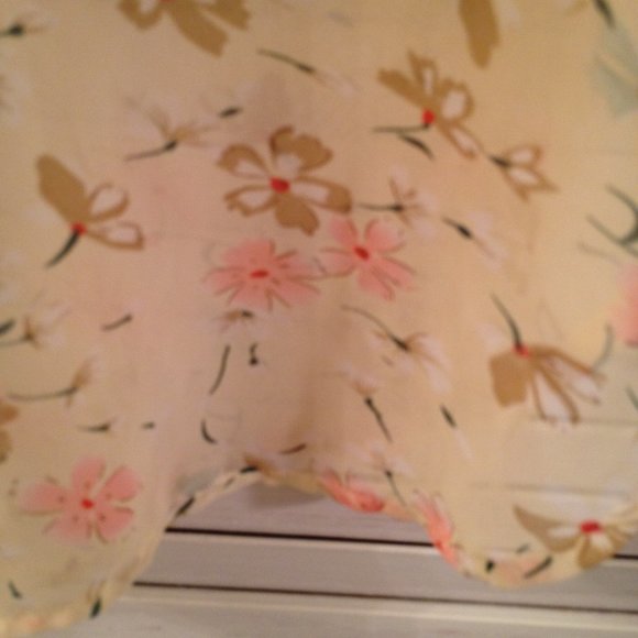 Xtaren Sheer Yellow Floral Tunic Cover-Up Blouse - Picture 10 of 11